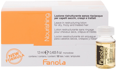 Lotion w ampułkach Fanola Nourishing Leave-in Restructuring 12x12 ml (8008277760605)