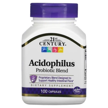 Пробіотики 21st Century Суміш пробіотиків Acidophilus 100 капсул