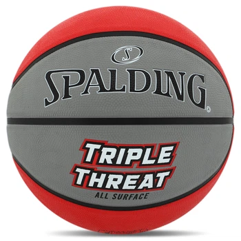 М'яч баскетбольний №7 гумовий SPALDING TRIPLE THREAT червоний-сірий 84546Z