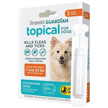 Sergeant’s Guardian Dogs СЕРЖАНТС ГАРДИАН капли от блох, клещей, комаров для собак 3.2-15 кг, 1.5 мл (3 шт.)