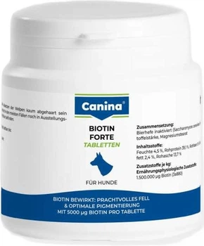 Вітамінний комплекс Canina Biotin Forte Tabletten для собак Біотин інтенсивний курс для шерсті 100 г 30 таблеток (4027565101092)