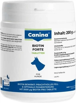 Вітамінний комплекс Canina Biotin Forte Tabletten для собак Біотин інтенсивний курс для шерсті 200 г 60 таблеток (4027565101108)