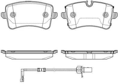 Комплект гальмівних колодок, дискове гальмо AUDI A8, REMSA (134320)