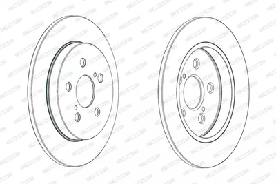 Диск гальмівний LEXUS CT, SUBARU TREZIA, FERODO (DDF1875C)