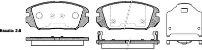 Комплект гальмівних колодок, дискове гальмо HONDA CIVIC, KIA OPTIMA, REMSA (120402)