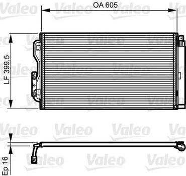 Радиатор, конденсор кондиционера BMW 2, VALEO (814191)