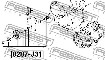 Натяжной ролик поликлинового ремня INFINITI I30, NISSAN MAXIMA, FEBEST (0287J31)