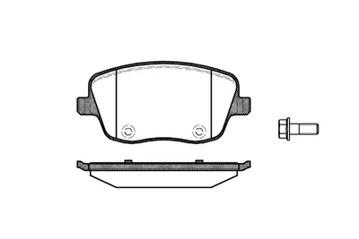 Комплект тормозных колодок, дисковый тормоз SEAT IBIZA, SKODA ROOMSTER, REMSA (077500)