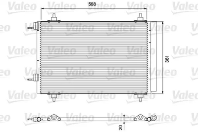 Радіатор, конденсор кондиціонера DS DS, CITROËN C4, VALEO (818171)