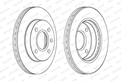 Диск тормозной OPEL CAVALIER, MAZDA 121, FERODO (DDF766)