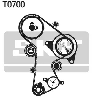 Помпа + комплект ремня ГРМ SEAT EXEO, VW BEETLE, SKF (VKMC012631)