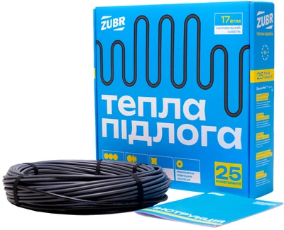Нагревательный двухжильный кабель Zubr DC Cable 17 Вт / 2010 Вт (4820120222627)