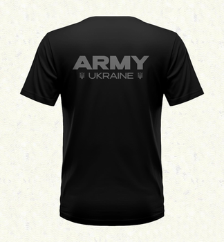 Футболка Чорна ARMY UKRAINE 100% Бавовна р.56-3XL