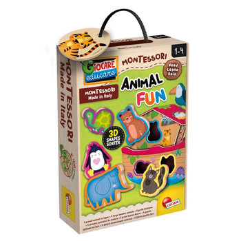 Puzzle drewniane Lisciani Montessori Baby Animals 5 elementów (8008324096893)