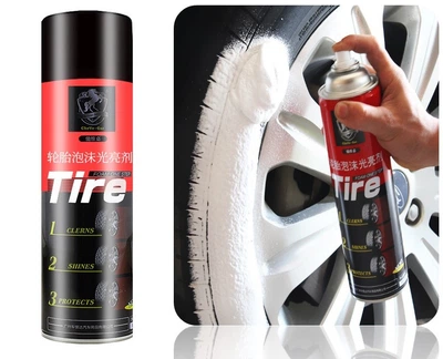Пінний очисник чорнитель шин Tire Foam Cleaner & Shine 650мл, спрей для відновлення та захисту гуми авто