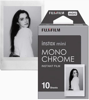 Фотопленка Fujifilm INSTAX MINI MONOCHROME картридж для Instax mini 8, 9, 11, 12, 90, 99, 40, 41, 50, 70, 25S, EVO, liplay, Polaroid 300, SHARE SP-1, SP-2, link (54х86мм 10шт)