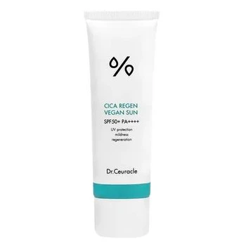 Сонцезахисний веганський крем з центелою азіатською Dr.Ceuracle Cica Regen Vegan Sun SPF50+ PA++++ 50 мл