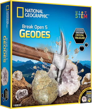 Набір для наукових експериментів National Geographic Break Open 5 Geodes (0810070620646)