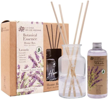 Zestaw La Casa De Los Aromas Botanical Essence Patyczki zapachowe + wazon Lawenda 250 ml (8428390058487)