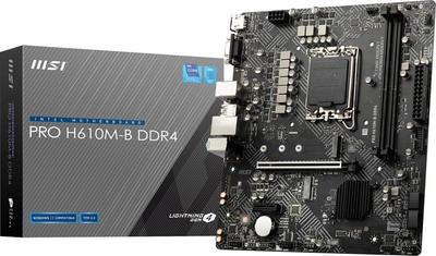 Материнська плата MSI PRO H610M-B DDR4