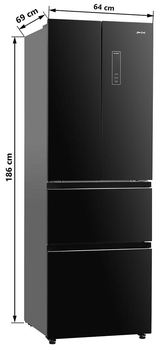 Холодильник з морозильною камерою Sam Cook PSC-WG-12020AA