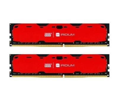Пам'ять для настільних комп'ютерів GoodRAM 8 GB (2x4GB) DDR4 2400 MHz Iridium Red (IR-R2400D464L15S/8GDC)