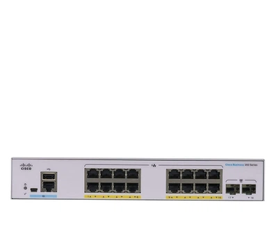 Комутатор керований Cisco CBS350 (CBS350-16P-E-2G-EU)