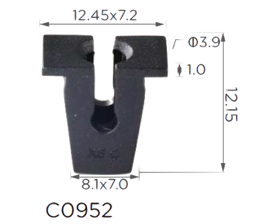 Втулка на подкрылки VW, Audi, Seat, Skoda (811807577C, A0019884681, 57115, 14740)