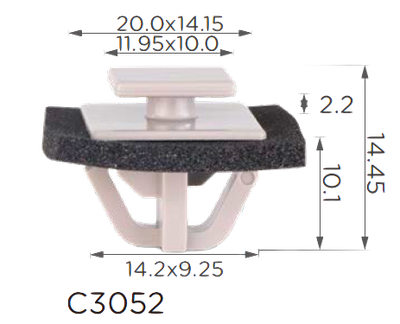 Крепление молдингов Hyundai (87758B9010, 87756C8700, 87756-C8700, 87758-B9010, 15236)