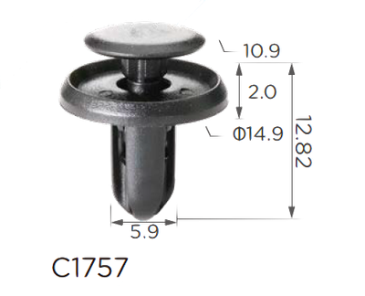 Держатель обшивки Mitsubishi, Subaru (MR288150, 909130013, 11340)