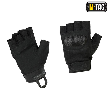 Тактические M-Tac перчатки беспалые Assault Tactical Mk.3 Black черные M