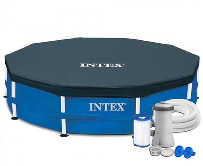 Каркасний басейн Intex 305х76 см 28202 з тентом + фільтр-насосом