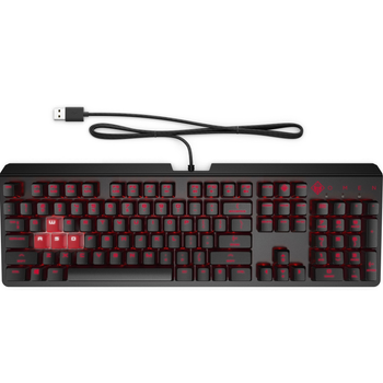 Клавиатура HP OMEN Encoder,с подсветкой,красные переключатели, Черная (6YW76AABK) 277294