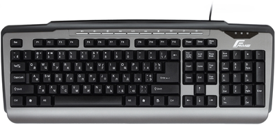Клавіатура Frime Classic Keyboard УКР, чорна-срібляста (FKBB0323BKSLV) 276278