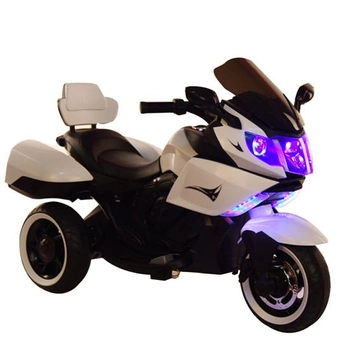 Детский мотоцикл (2 мотора по 20W, 2 аккум, USB) Baby Tilly T-7224 WHITE Белый (T-7224 WHITE)