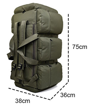 Тактический Рюкзак-Сумка Олива 2 в 1 Solve Bag 98 л 75 x 38 x 36 см KT6004501