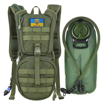 Тактичний гідратор-рюкзак MOLLE 3 л питна система Олива KT6004801