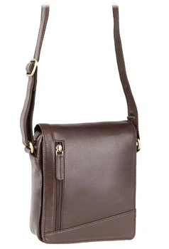 Коричнева шкіряна сумка через плече Visconti S7 BRN Bag