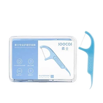 Зубная нитка Xiaomi Soocas Dental Floss Blue 50 шт/уп