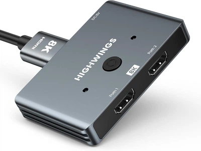 Переключатель коммутатор разветвитель HDMI Highwings, 8K@60 Гц, 4K@120Гц, Bi-Directional