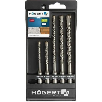 Набор сверл по бетону Hoegert SDS-Plus 5 шт. (HT6D370)
