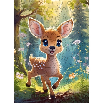Деревянный детский пазл Woods Story Олень
