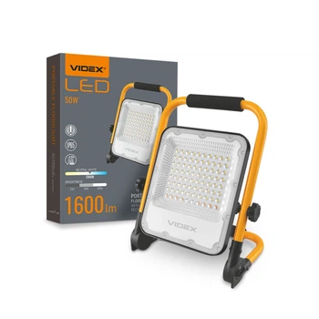 LED прожектор акумуляторний PREMIUM VIDEX F2A 50W 5000K VL-F2A-505