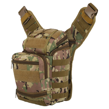 Сумка тактична через плече Military Rangers Sport (600D нейлон, р-р 30x23x13см, 9л, Камуфляж Multicam)