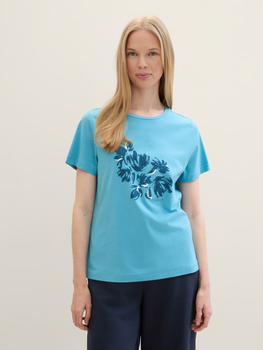 Футболка Tom Tailor T-Shirt mit Print XS Блакитний 1040544ХХ35313