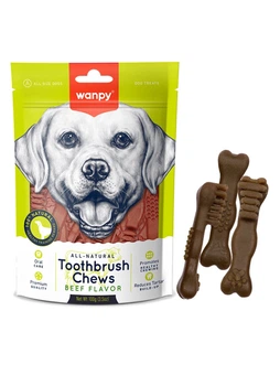 Ласощі Wanpy Toothbrush Chews Beef для собак Зубна щітка з яловичиною 100 г