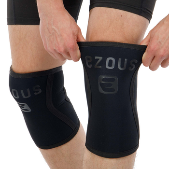 Наколенники для приседаний со штангой Ezous Knee Sleeve A-06 2шт в комплекте размер M Black