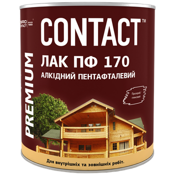 Лак ПФ-170 для зовнішніх та внутрішніх робіт Contact 0.7 кг