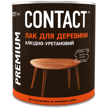 Лак для деревини Contact алкідно-урентановий однокомпонентний 0.7 кг