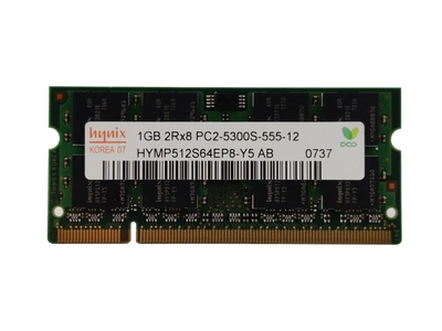 Оперативная память для ноутбука SODIMM Hynix DDR2 1Gb 667MHz PC2-5300S (HYMP512S64EP8-Y5) 13481 Б/У